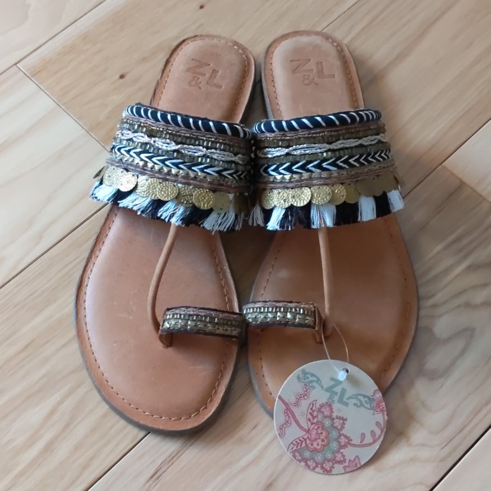 New Boho Fringe Beaded Sandal